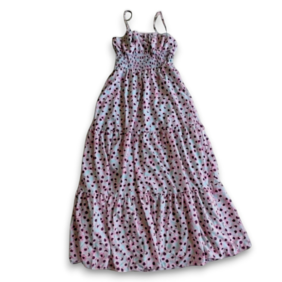 Anthropologie Ruffled Square Neck Sleeveless A-Line Maxi Dress Sz L Purple NEW - Picture 5 of 16